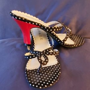 Polka-dot Strappy Sandals